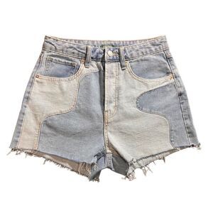 Wild Fable Two-Tone Super High-Rise Cutoff Jean Shorts size 2